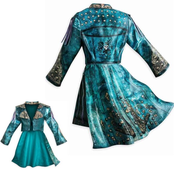 Disney Descendants 3 Girl's Uma faux-Leather Jacket Halloween Costume Dress Up - Picture 1 of 8